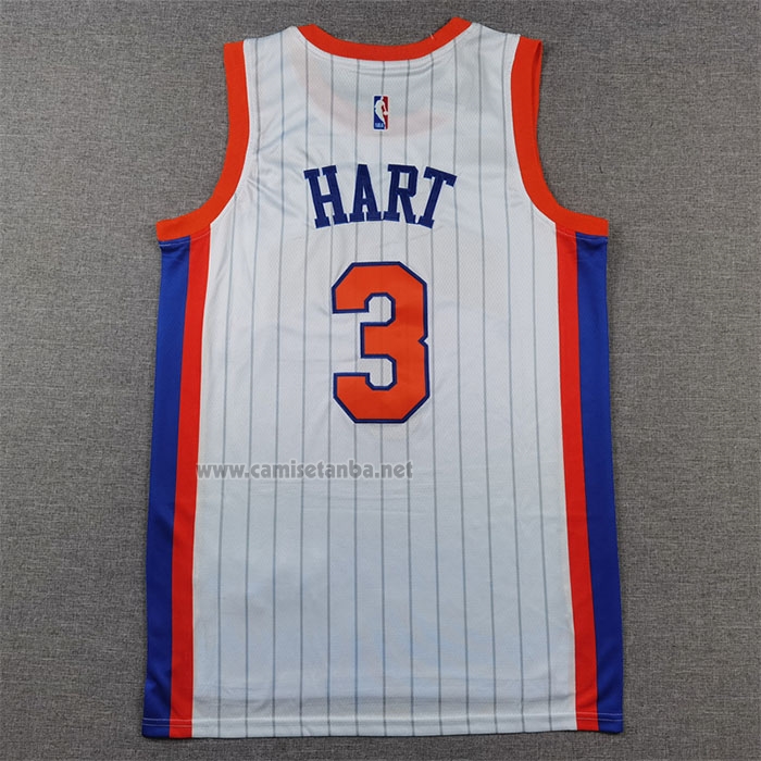 Camiseta New York Knicks Josh Hart #3 Ciudad 2024-25 Blanco